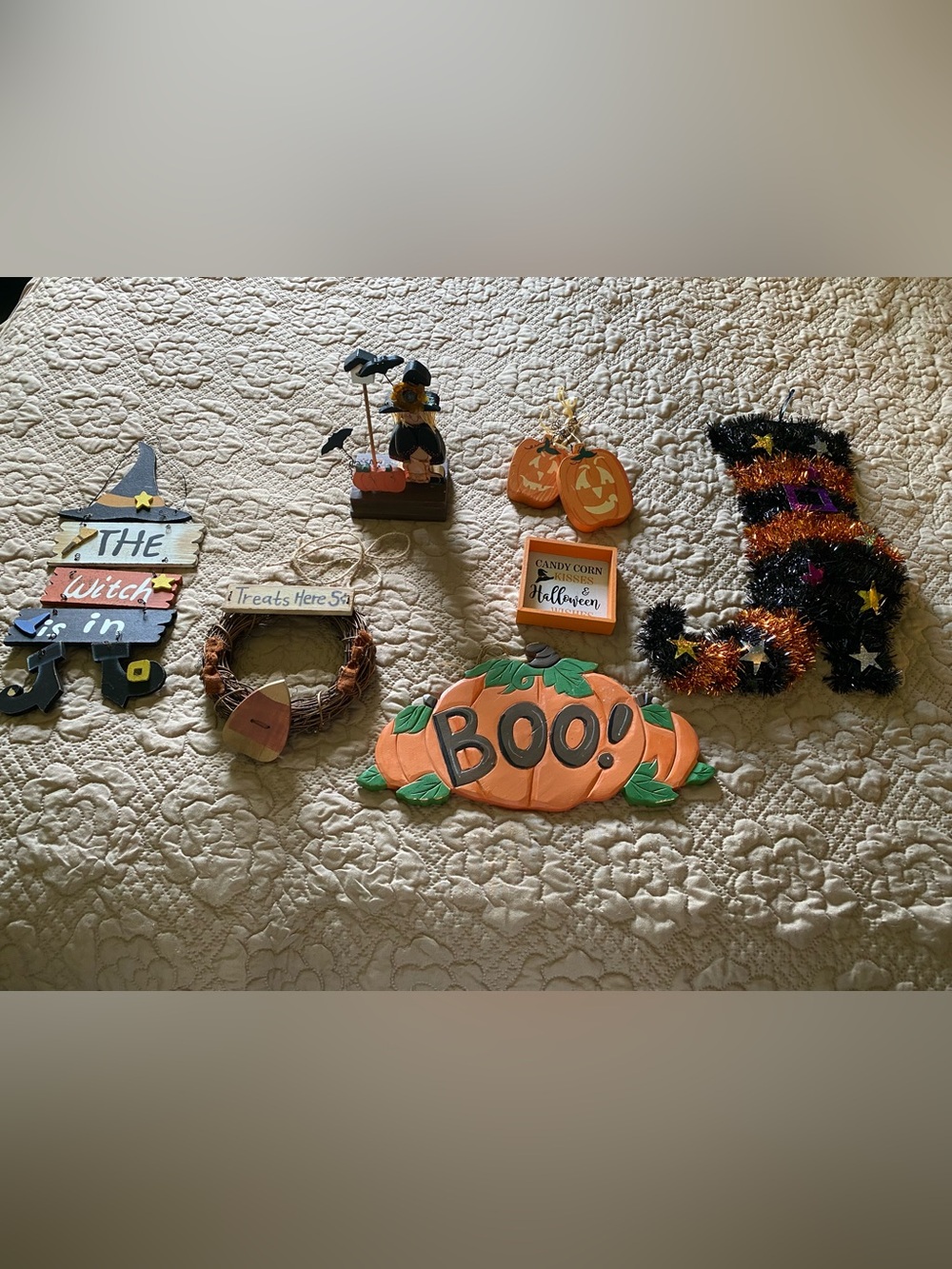 Halloween Pumpkin "Boo" Wall Sign - Orange